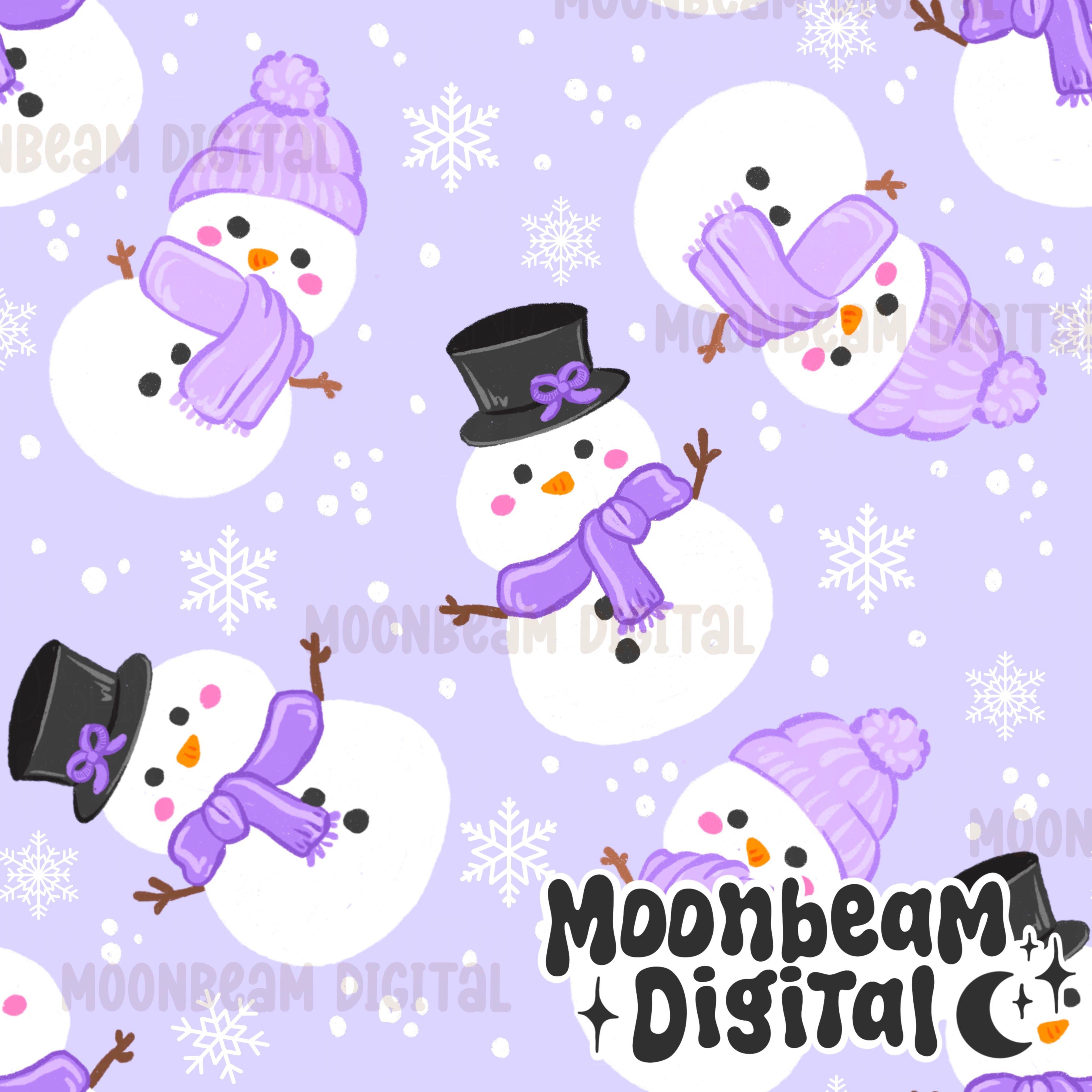 Purple Snowmen