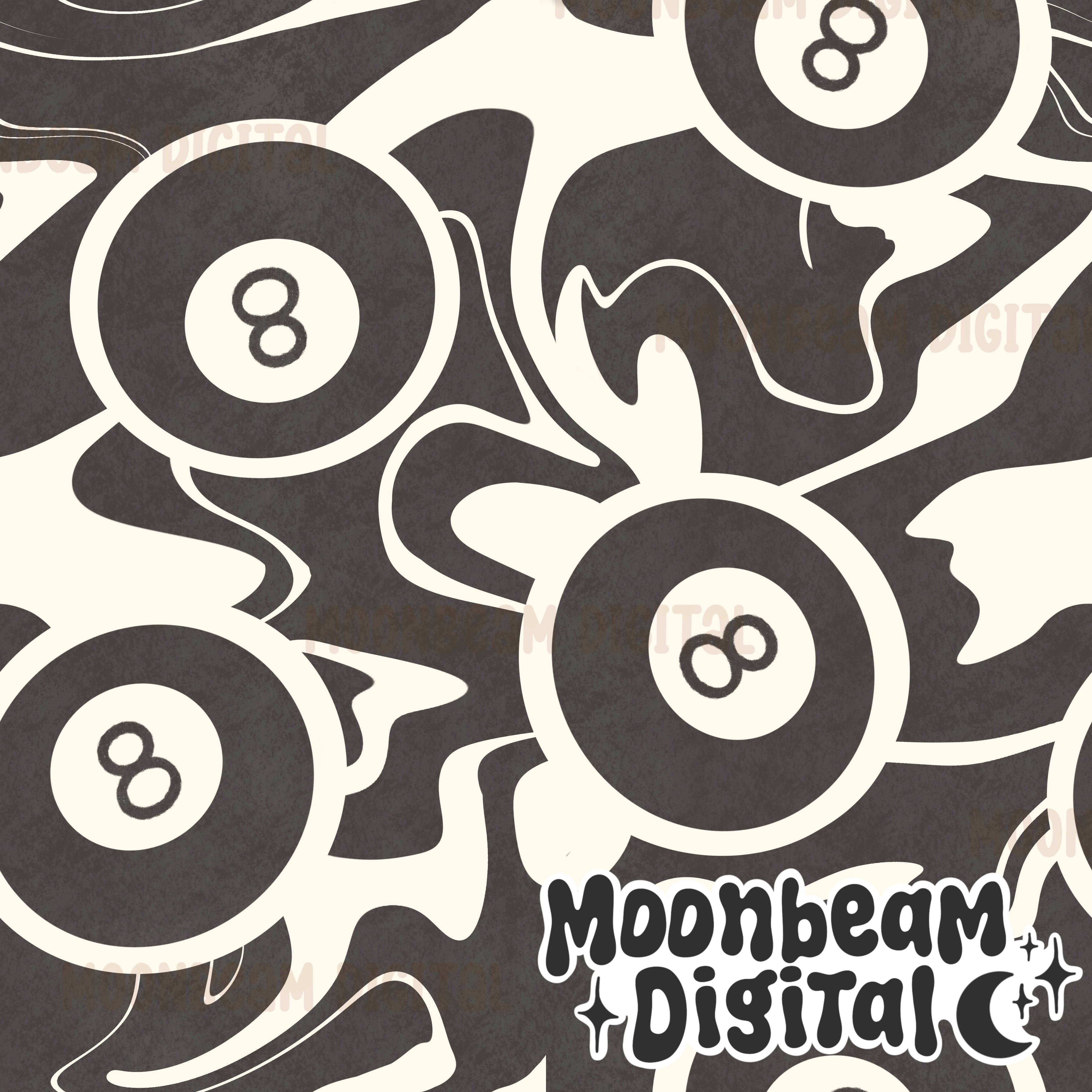 Retro 8 Ball Swirl