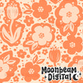 Orange Flowers Silhouette