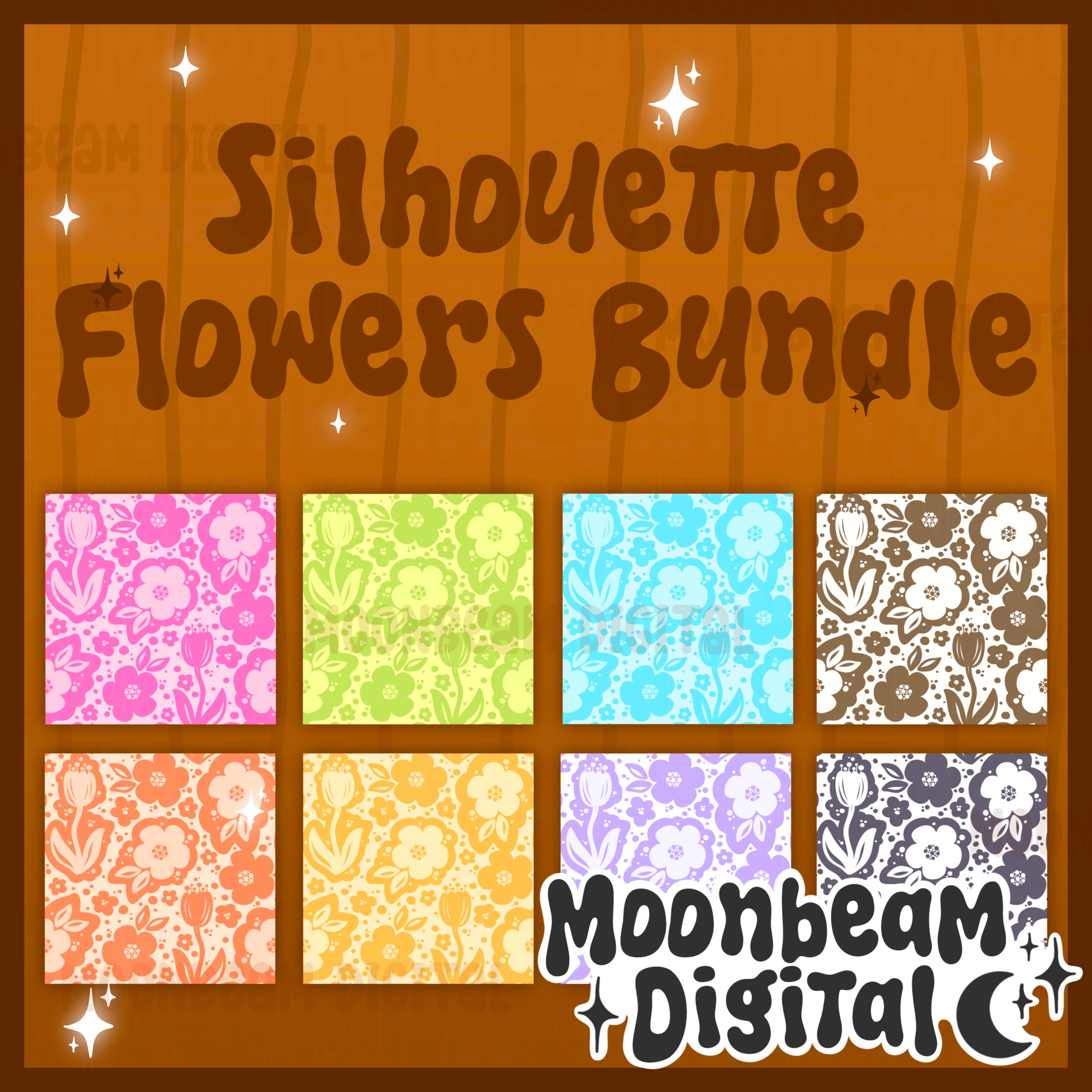 Silhouette Flowers Bundle